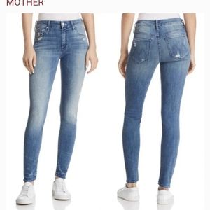 MOTHER DENIM The Looker Crop distressed The Looker/ Graffiti Girl Jeans Size 29
